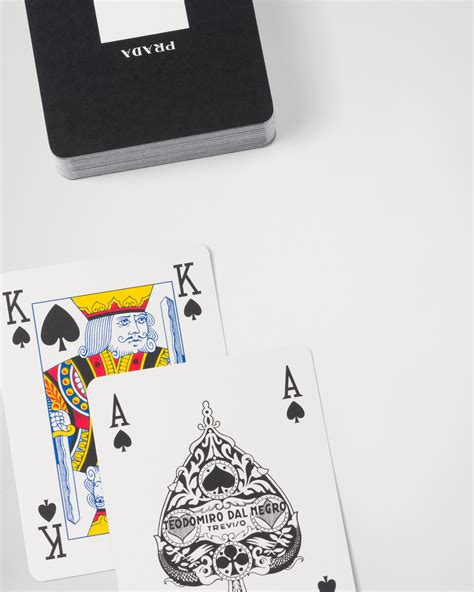 Black Saffiano Leather Playing Cards Set 